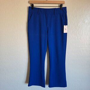 Sincerely Jules Micro Flare Crop Trouser Pants Cobalt Blue Sz Women's Medium NEW